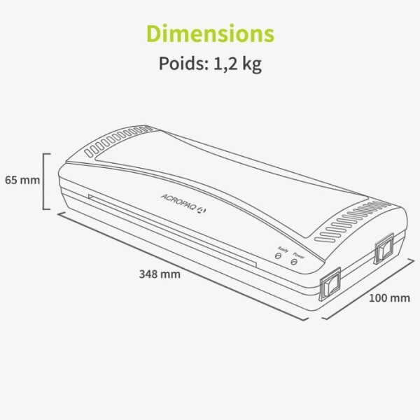 ACROPAQ Plastifierare A4, A5, A6 osv - Maskin för varm och kall laminering - V 250 mm/min - Automatisk avstängning - Anti-jam Svart