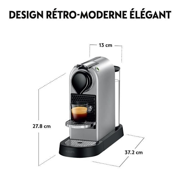 Expresso Krups NESPRESSO CITIZ SILVER YY4118FD