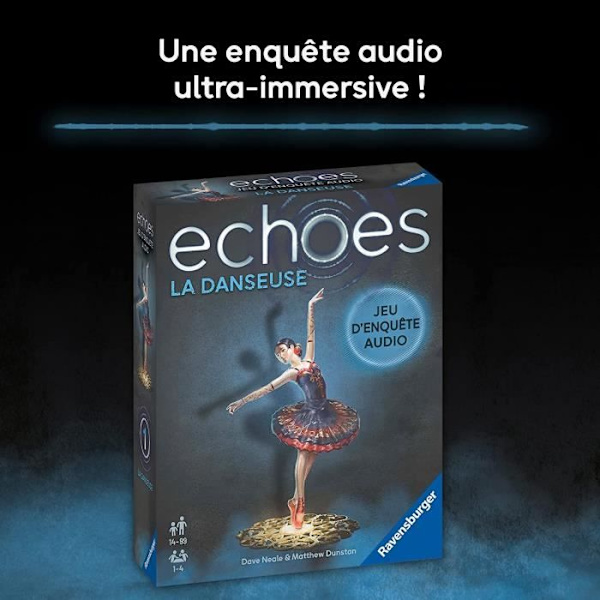 Ravensburger Echoes La Danseuse strategispel - Från 1 till 4 spelare - Fransk version Blå