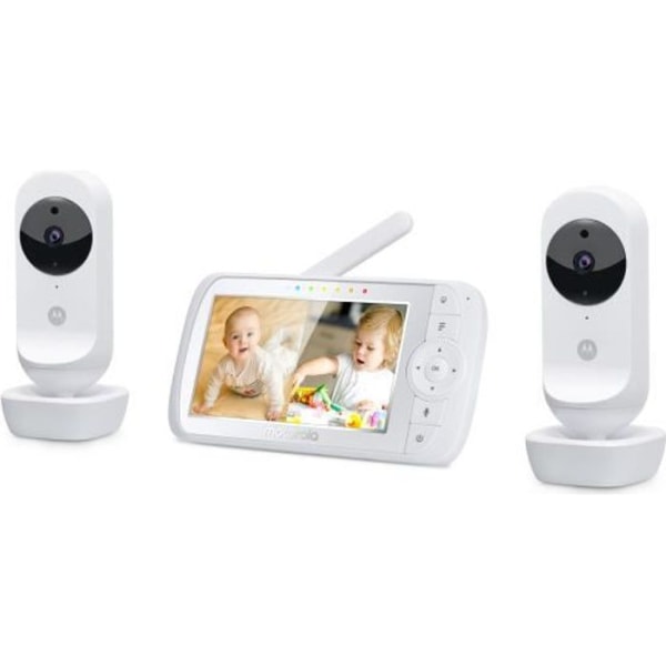 MOTOROLA Ease 35 Duo - Babymonitor med 2 kameror - 5" HD-skärm - Night vision - Walkie talkie - Zoom - Omgivningstemperatur