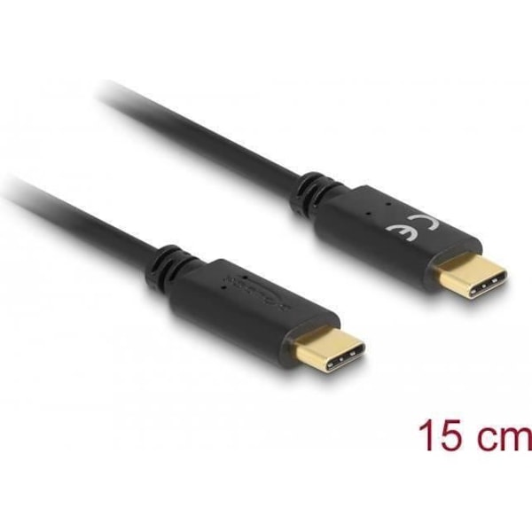 Delock USB-kabel 0,015 m USB C Schwarz () - 85356
