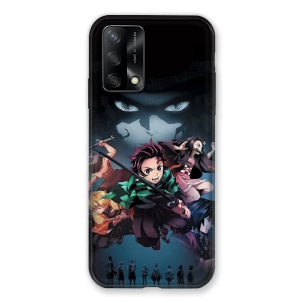 Fodral för Oppo A54 5G / A74 5G Manga Demon Slayer Black One Size