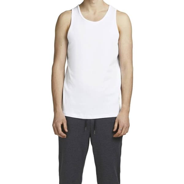 Jack & Jones Men Toppar // jacBasic linne Vit S