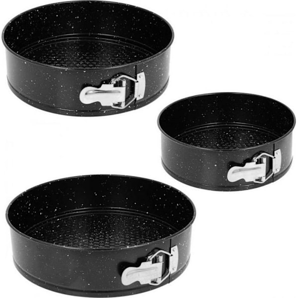 Fyrkantig kakform - Brunbeste bakform - 2550 - KAKDÄCK TÅGFORM I GRANIT FÖR GRILLNING 3 ST 18/20/22 cm