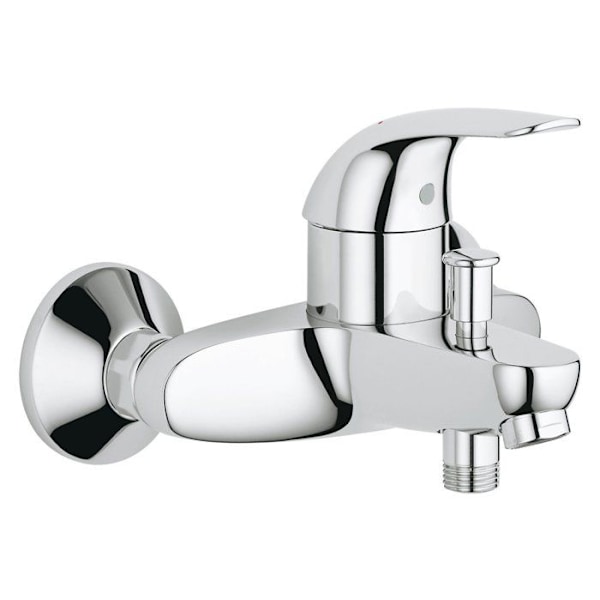 GROHE Euroeco bad-/duschblandare 32743000 - Enkel väggmonterad metallspak - Kromfinish