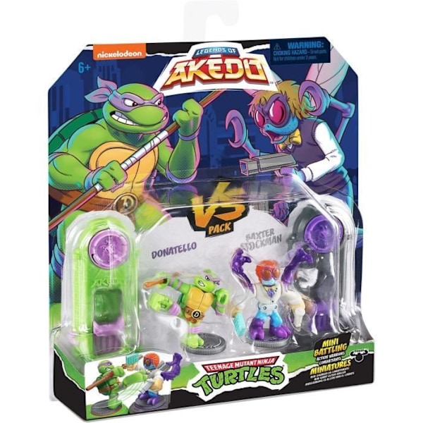 Box of Donatello vs Baxter Stockman-figurer - Akedo - Älgleksaker - Ninja Turtles - Flerfärgad - Blandad Flerfärgad