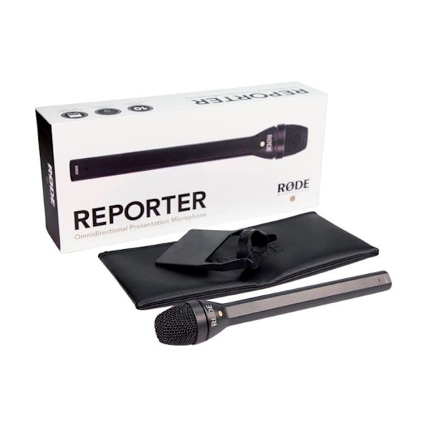 RODE REPORTER handhållen mikrofon - Rundstrålande dynamisk kapsel - Mattsvart Matte svart