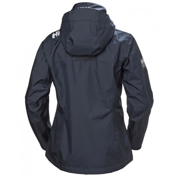 Dame Doft - HELLY HANSEN - W Crew Hooded Marine - Vattentät - Vindskydd - Andas Marin M