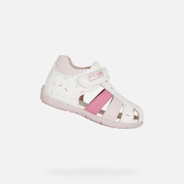 First steps sandaler för tjejer - B ELTHAN - Vit och rosa - Bekväm och andas - Daglig användning vitt och rosa 23