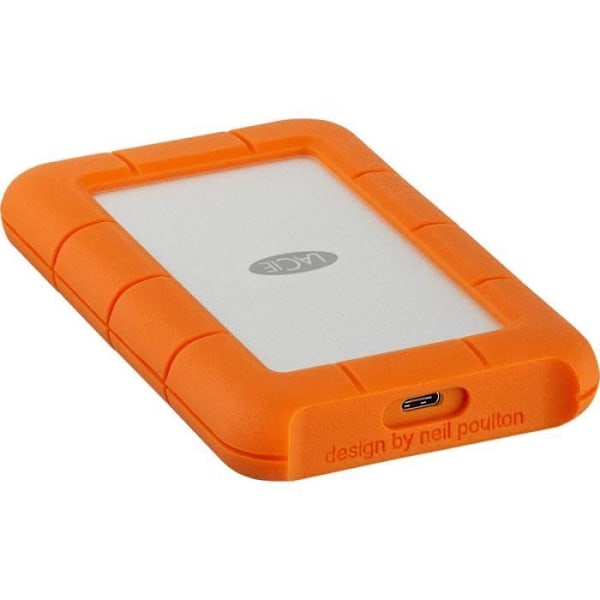 LaCie Rugged SECURE STFR2000403 Bärbar hårddisk - Extern - 2 TB - USB 3.1 Typ C - 2 års garanti