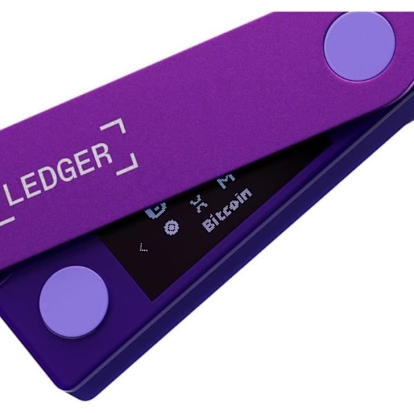 Plånbok Fysisk - Ledger - Nano X - Lila ametist - Bluetooth-kompatibel - Uppladdningsbart batteri Violett ametist, flera färger tillg