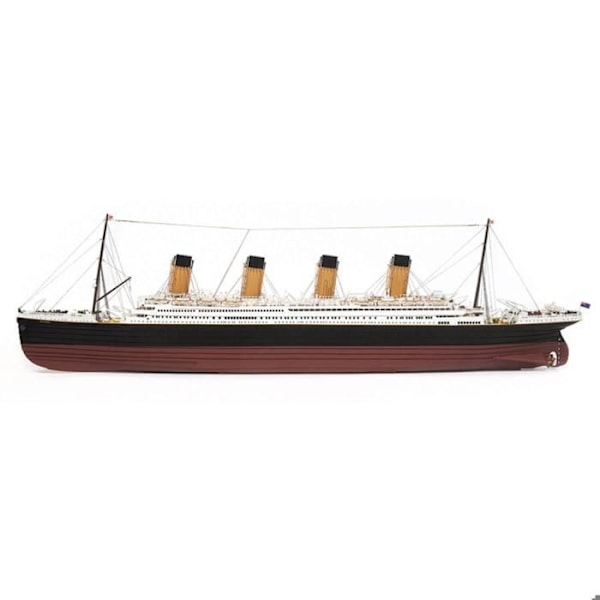 Modellbåt i trä: RMS Titanic Enfärgad