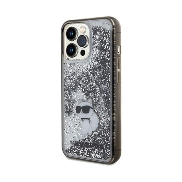 Karl Lagerfeld Liquid Glitter Choupette - iPhone 13 Pro-fodral (transparent)