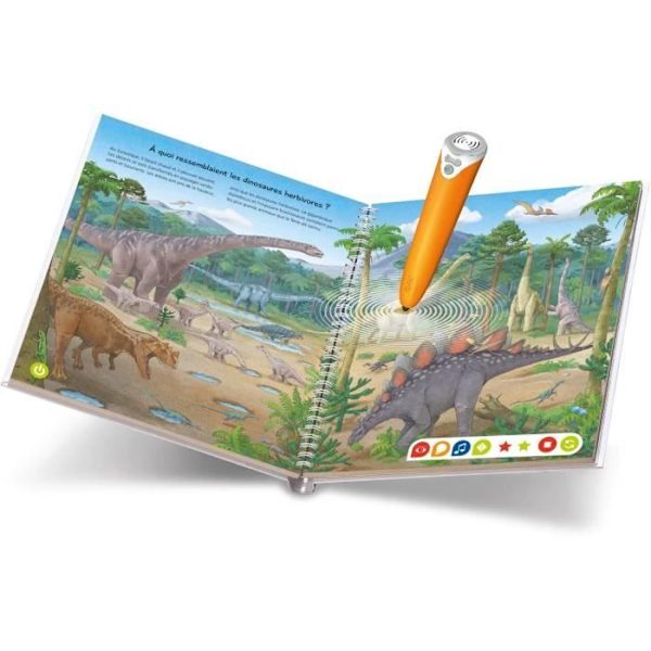 Tiptoi® Interactive book Jag upptäcker dinosaurier - Elektroniskt pedagogiskt spel, utan skärm - Från 4 år - 00145 - Flerfärgad