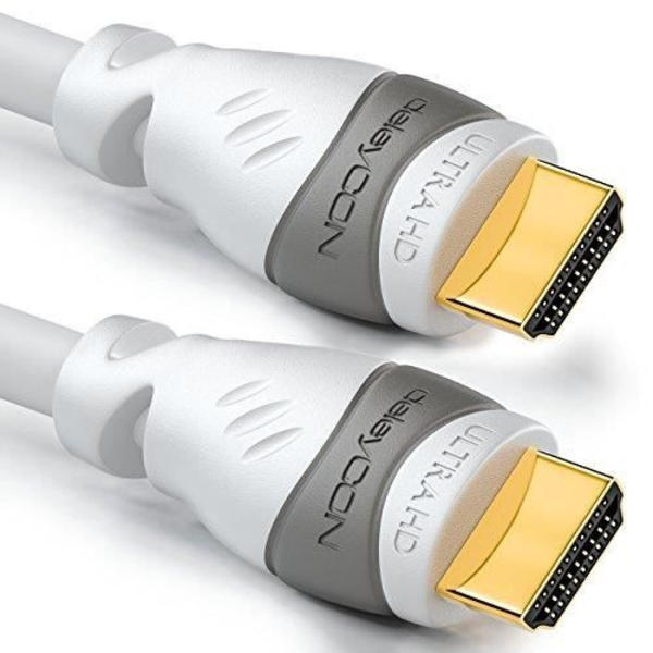 deleyCON HDMI-kabel 10m kompatibel med HDMI 2.0a-b-1.4a UHD - 4K - HDR - 3D - 1080p - 2160p - ARC High Speed med Ethernet Bl