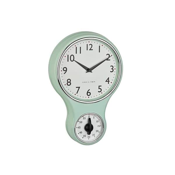 Väggklocka - TFA Dostmann - 60.3073.20 - Kvarts - Mynta - Retro
