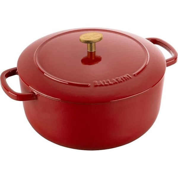 Cocotte Bellamonte 24 cm, Rund, Röd, Gjutjärn - BALLARINI Röd