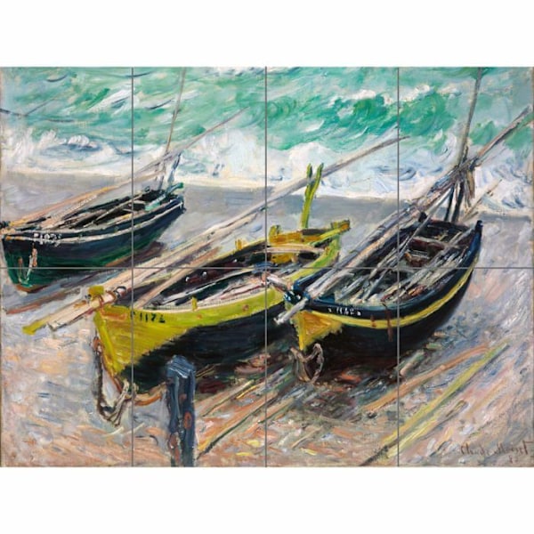 Artery8 - PANPDG0135 - Claude Monet Three Fishing Boats XL Giant Panel Poster (8 Sections) Peche Bateaux Poster