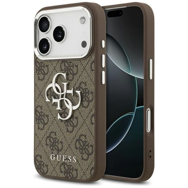 Coque Guess Hardcase Big 4G Logo Classic Logo för iPhone 17 Pro - Brun Brun
