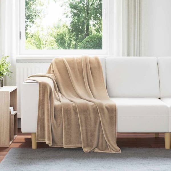 Täckning - täcke - pläd Vidaxl Engångstäcken 6 st Kamel 130 x 150 cm Fleece