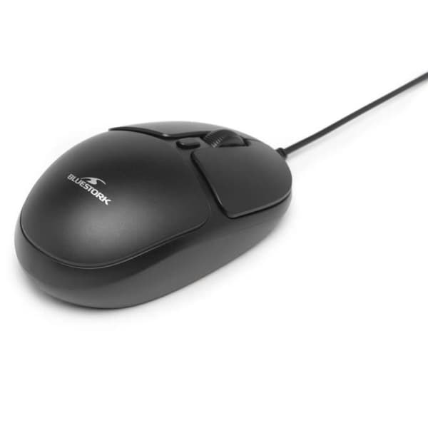 Trådad mus - BLUESTORK - OFFICE 20 - PC /Mac - Svart Svart