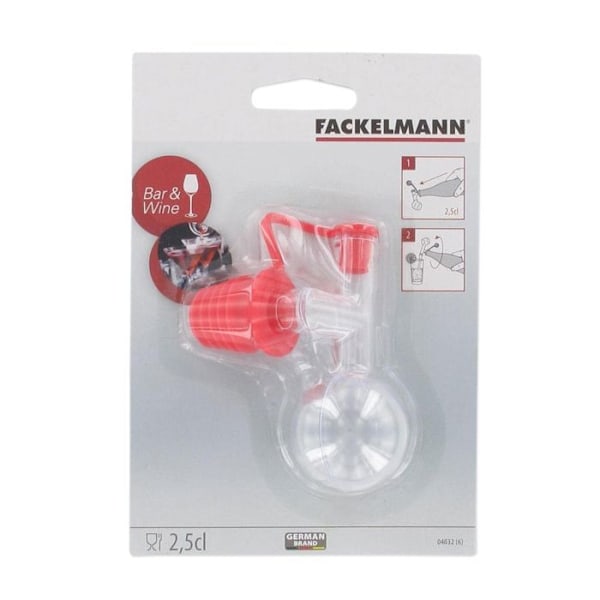 Bouchon doser kula 2,5 cl Fackelmann Transparent, röd