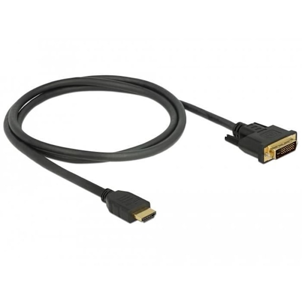 HDMI till DVI-kabel DeLOCK 85652 - 1m - Svart - Tvåvägs datatransfer Svart