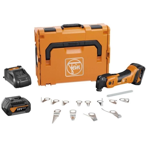 Fein AkkuMULTIMASTER AMM700 1.7 Q Autoglas AS 71293762000 Sladdlöst multifunktionsverktyg + batteri, + 2 batterier, + cha