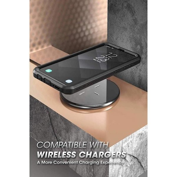 Skyddsfodral - Supcase - Samsung Galaxy A50 - 360° skydd - Integrerat stöd - Svart svart