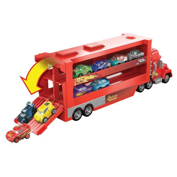 Mack Mini Transporter Fordon - Bilar - MATTEL - Röd - Transportkapacitet 18 fordon Röd