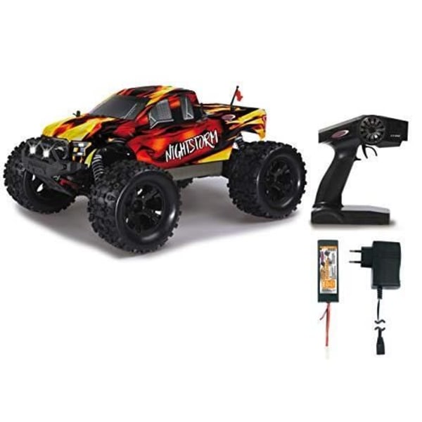 Jamara Nightstorm BL radiostyrd monstertruck - 1:10 - Elmotor - 5000 mAh LiPo batteri Flerfärgad