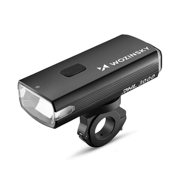 Cykelbelysning fram med USB-C-kabel, 3000 lm - Svart