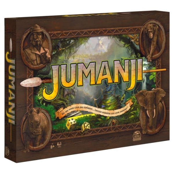 Jumanji the Game - 6062338 - Brädspel för hela familjen eller mellan vuxna - Retro Edition - Brädspel Inspirerat av filmen