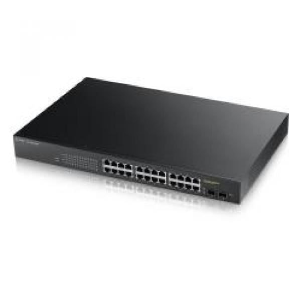 Zyxel Switch Smart 24 Ports Rack Fristående Switch - ZYXEL Brand - Managed L2 - 24 RJ-45 Ethernet-portar