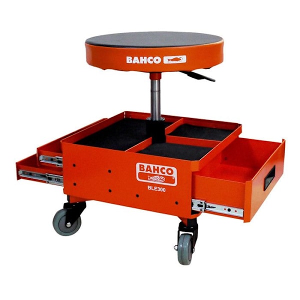 Mobil pall - BAHCO - Justerbar i höjdled - 3 lådor - Kapacitet 136 kg - Orange