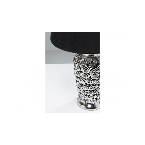 Bordslampa - Rosalie - Silvermetall - Svart lampskärm - Modern design - 1 E27 glödlampa Pengar