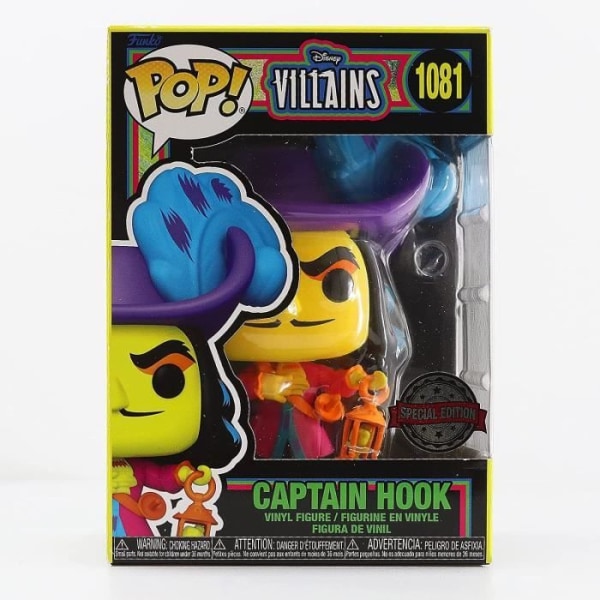 Disneyfigur - Skurkar - Captain Hook Blacklight - Pop 10cm