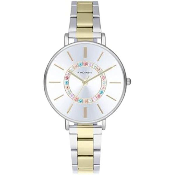Radiant - Saturn Collection - Analog och automatisk klocka. Armbandsur för kvinnor. Klockarmband med silverurtavla Silver