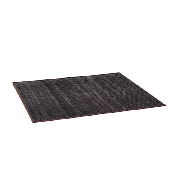 Relaxdays Badrug Bambu 100 x 80 cm Dusch Storlekar olika Antislip, svart 4 färger