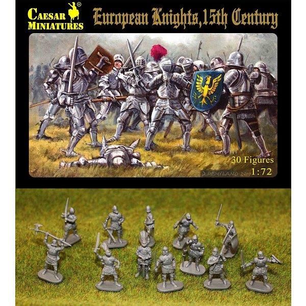 Medeltida figurer: europeiska riddare från 1400-talet...