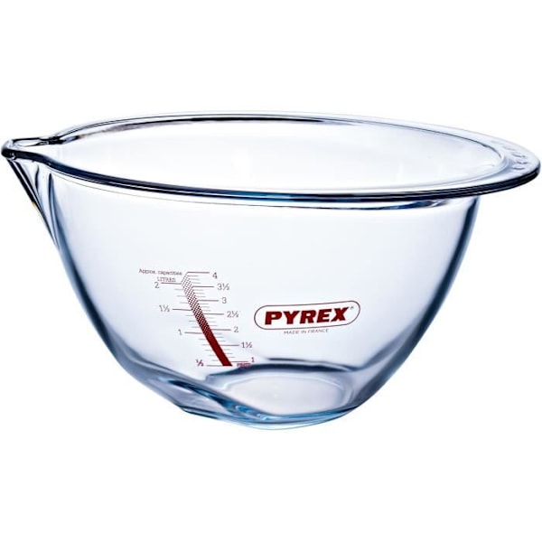 PYREX - EXPERT SKÅL - Glasskål 4,2 L Röd - Klar