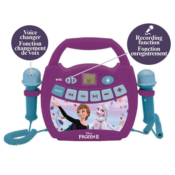 Frozen Bluetooth-högtalare - LEXIBOOK - Ljuseffekter, mikrofoner och uppladdningsbart batteri Lila