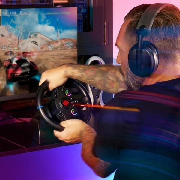Volant gaming - SUBSONIC - Dubbel joystick LED - PS5 PC Svart