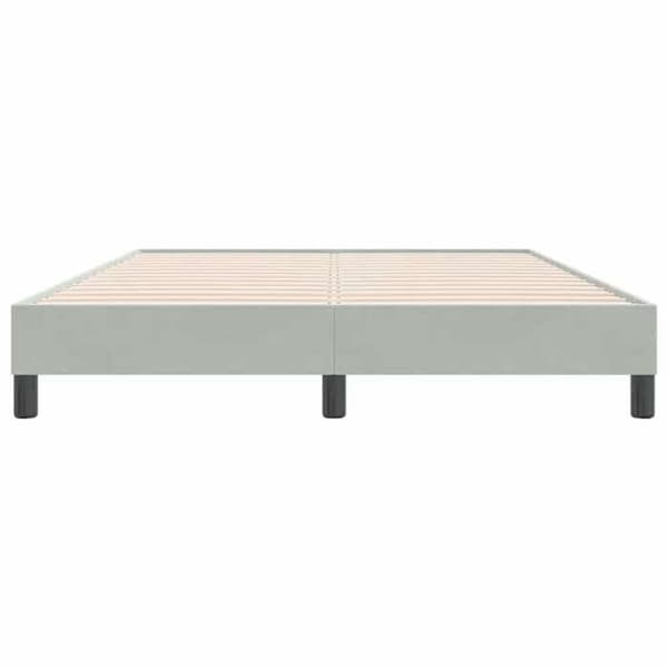 vidaXL Sängram utan madrass ljusgrå 140x220 cm sammet 4101403 Grå