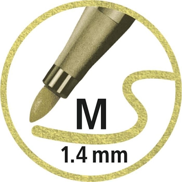 Påse x 8 STABILO Pen 68 metallmarkörer - 1 silver + 1 guld + 1 koppar + 1 metallisk blå + 1 metallic grön + 1 lila Flerfärgad