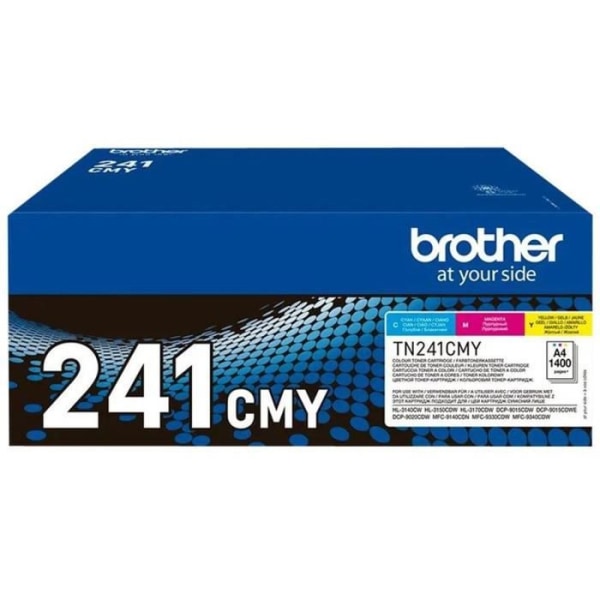 Pack toner TN241CMY-BROTHER-Cyan, Magenta, Yellow-3x1400 p.-DCP-9015, DCP-9020, HL-3140, HL-3150, HL-3170, MFC-9140, MFC-9330 etc
