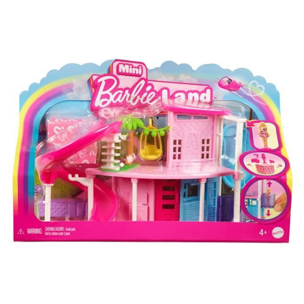 Barbie-Dollhouse Mini-BarbieLand-House set och tillbehör HYF44 Flerfärgad