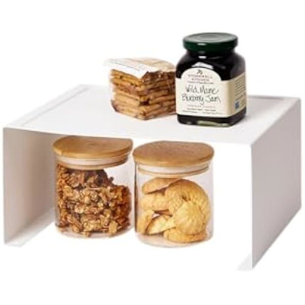 Köksförvaring - YAMAZAKI - TOWER - Stapelbar hylla - Stål - Vit - 30,5 x 22 x 14 cm Vit
