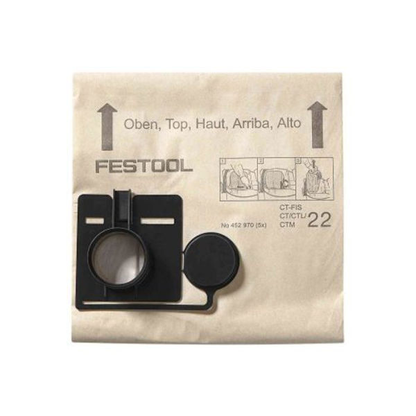 Filterpåse för CT22 dammsugare med 5 delar - FESTOOL - 452970