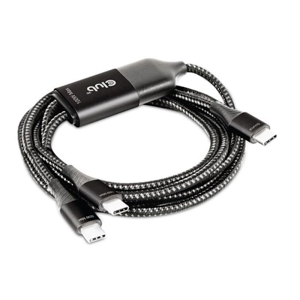 Club3d integrationskabel - CAC-1527 - Club 3D USB-Typ-C Y-Ladekabel auf 2x USB-Typ-C max. 100W 1,8m St./St.